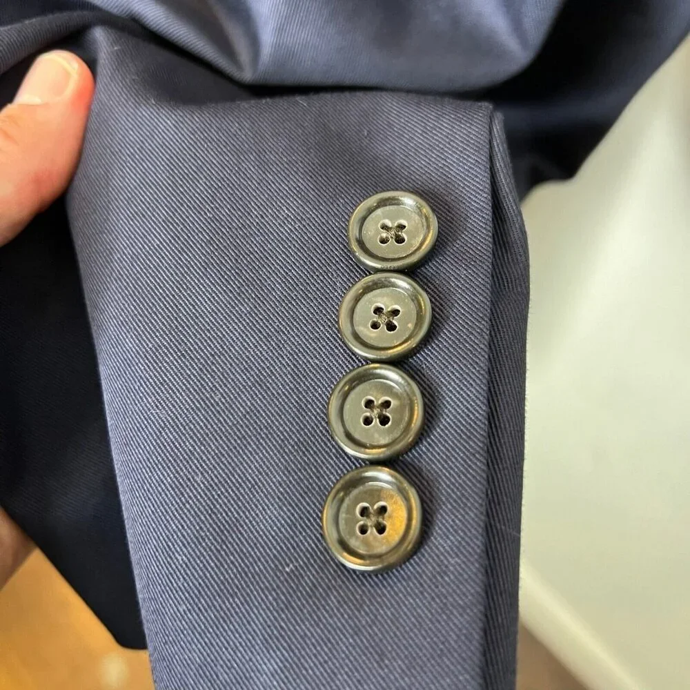 J.Crew $298 Crosby Classic Fit Suit Jacket Italian Chino Navy 34S BQ427 - Picture 6 of 14